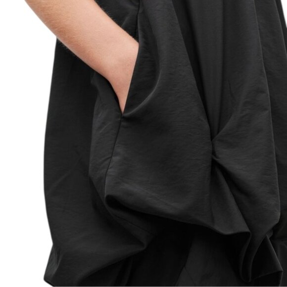 COS Gathered-Hem Sleeveless Dress Size 2 Black - Picture 3 of 12